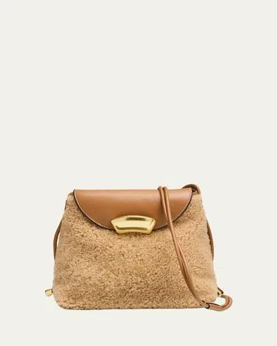 3.1 Phillip Lim Id Petite Soft Shearling Shoulder Bag In Multi