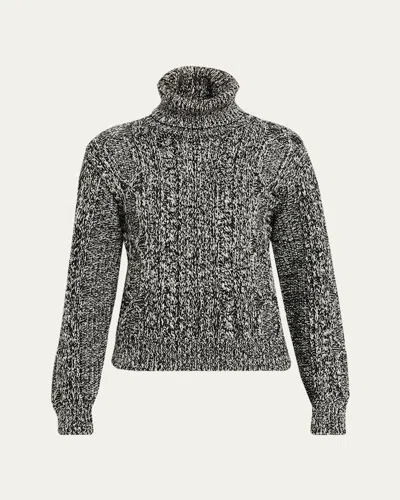 Moncler Cable-knit Wool-blend Turtleneck Sweater