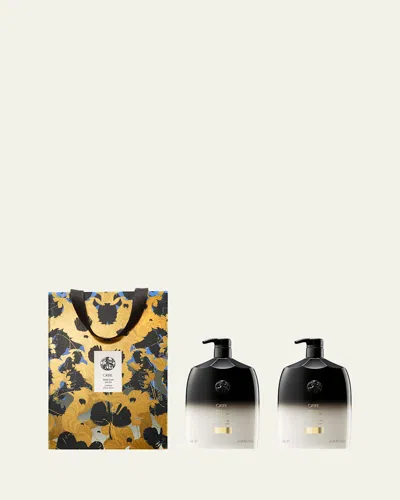 Oribe Gold Lust Shampoo And Conditioner Liter Duo Gift Set In Transparent