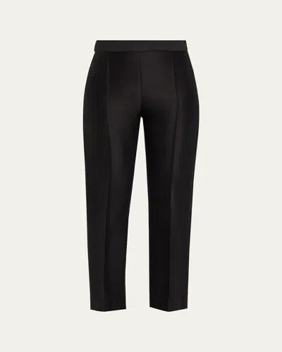 Adam Lippes Mika Cropped Straight-leg Pants In Black