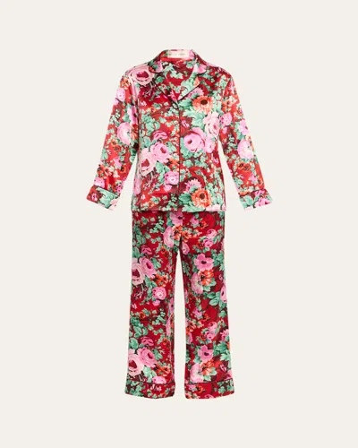 Olivia Von Halle Womens Moulin Lila Floral-print Silk Pyjama Set In Multi