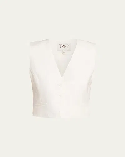 Twp Mila Linen Vest In White