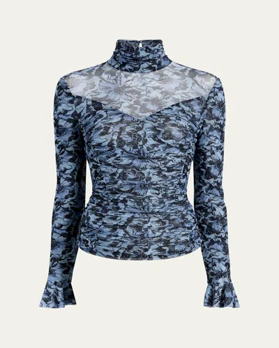 Cinq À Sept Lucy Graphic Cosmos Top In Blue