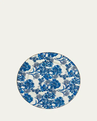 Mackenzie-childs English Garden Enamel Serving Platter Royal