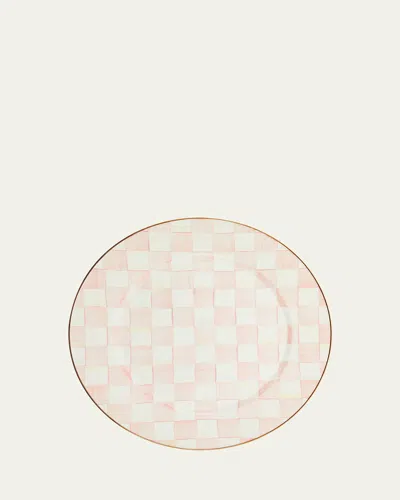 Mackenzie-childs Rosy Check Enamel Serving Platter