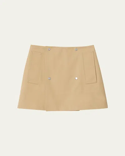 Burberry Bonded Gabardine Trench Mini Skirt In Brown