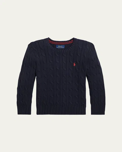 Ralph Lauren Blue Sweater For Boy With Horse In Blue