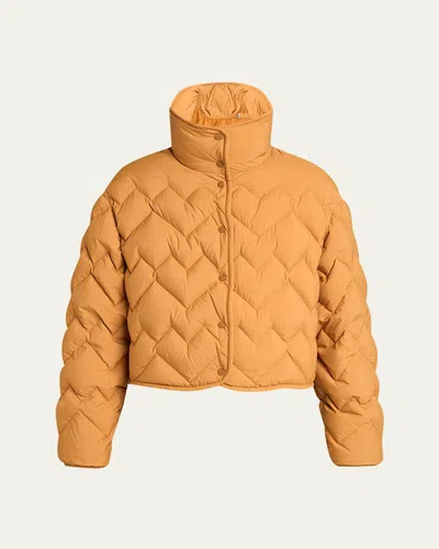 Moncler Senevee Chevron-quilted Short Down Jacket