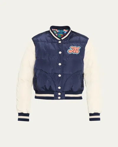 Mother Pillow Talk Letterman Jacket In Multi