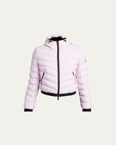 Moncler Pandelon Hooded Down Puffer Jacket In Pink