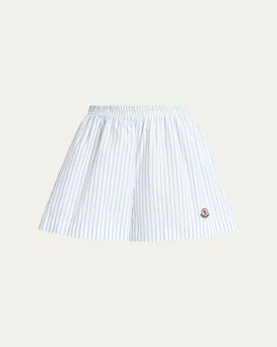 Moncler Stripe Pull-on Boxer Shorts In White