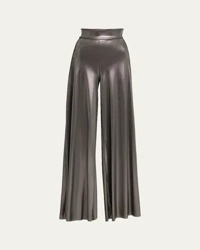 Chiara Boni La Petite Robe Wide-leg Metallic Pants
