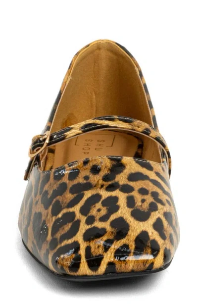 Shushop Adele Mary Jane Flat In Animal Print