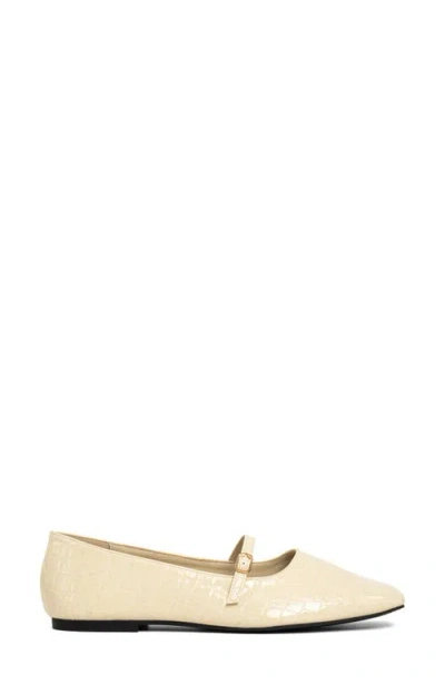 Shushop Adele Mary Jane Flat In Neutral