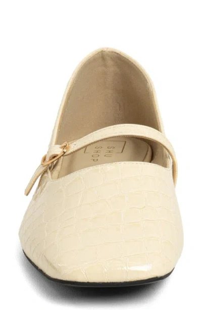 Shushop Adele Mary Jane Flat In Neutral