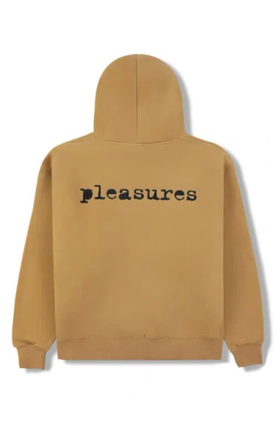 Pleasures Slip Pullover Hoodie In Brown