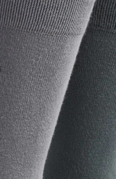Hugo Boss Boss Assorted 2-pack Solid Dress Socks In Gray