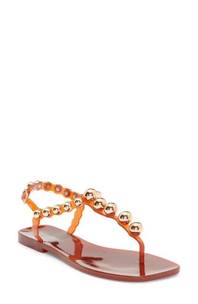 Jeffrey Campbell Plated Embellished Sandal In Brown