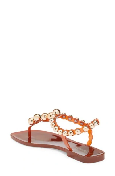 Jeffrey Campbell Plated Embellished Sandal In Brown