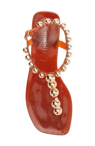 Jeffrey Campbell Plated Embellished Sandal In Brown