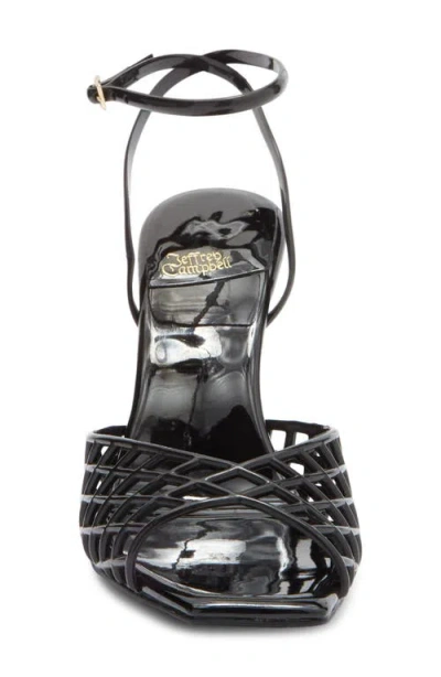 Jeffrey Campbell Lattix Ankle Strap Jelly Sandal In Black