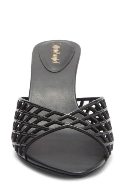 Jeffrey Campbell Seablue Jelly Slide Sandal In Black