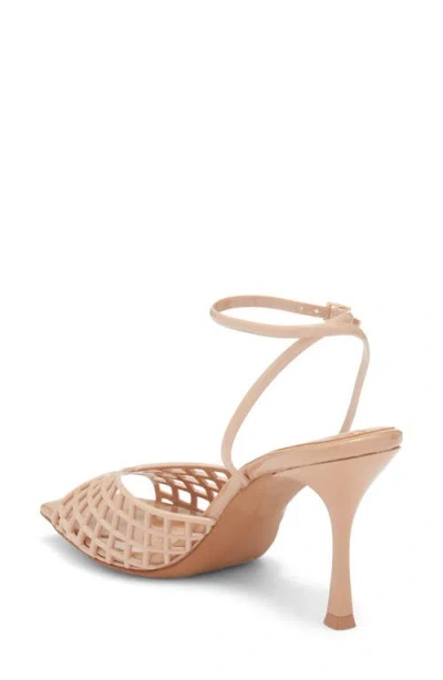 Jeffrey Campbell Lattix Ankle Strap Jelly Sandal In Burgundy