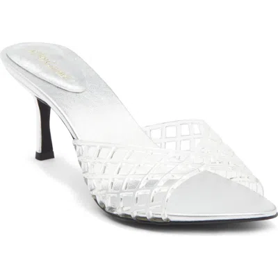 Jeffrey Campbell Seablue Jelly Slide Sandal In White