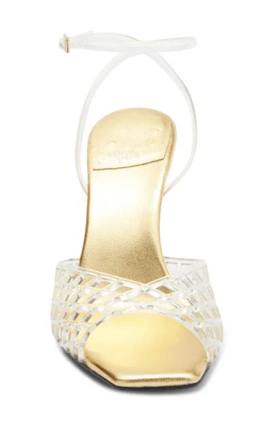 Jeffrey Campbell Lattix Ankle Strap Jelly Sandal In Multi