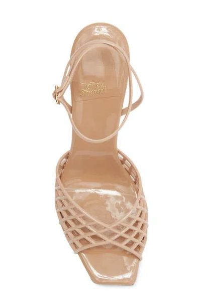 Jeffrey Campbell Lattix Ankle Strap Jelly Sandal In Burgundy