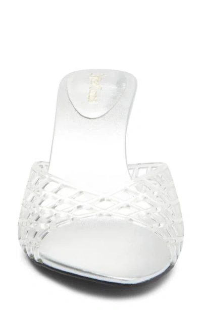 Jeffrey Campbell Seablue Jelly Slide Sandal In White
