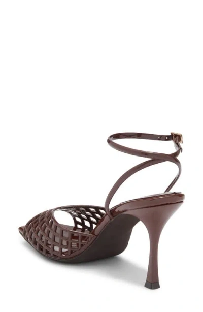 Jeffrey Campbell Lattix Ankle Strap Jelly Sandal In Brown