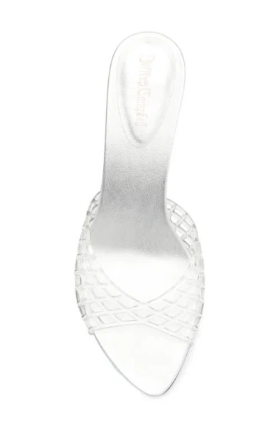 Jeffrey Campbell Seablue Jelly Slide Sandal In White
