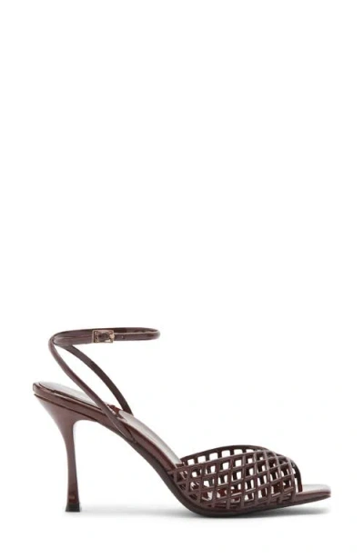 Jeffrey Campbell Lattix Ankle Strap Jelly Sandal In Brown