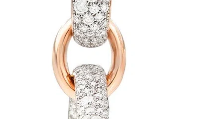 Pomellato Iconica Diamond Hoop Earrings In Gold