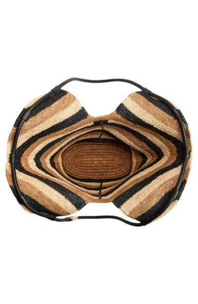 Zimmermann Large Goldentime Stripe Raffia Tote In Multi