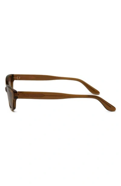Dezi Gia Rectangular Gradient Sunglasses In Brown