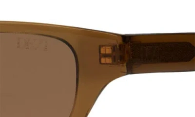 Dezi Gia Rectangular Gradient Sunglasses In Brown