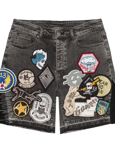 Godspeed V2 Patchwork Denim Shorts In Multi