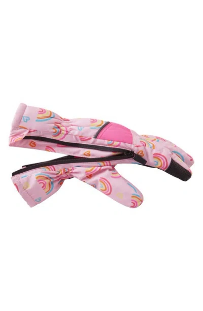 Andy & Evan Kids' Zip Gloves In Pink