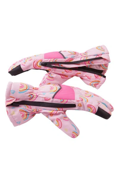 Andy & Evan Kids' Zip Gloves In Pink