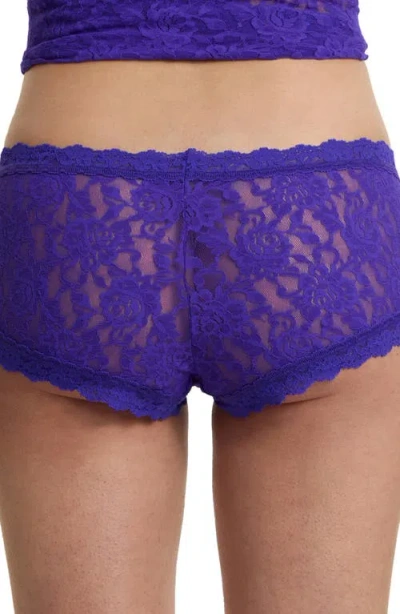 Hanky Panky Signature Lace Boyshorts In Blue