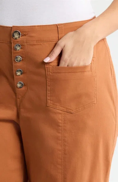 Wit & Wisdom 'ab'solution Skyrise High Waist Exposed Button Fly Wide Leg Pants