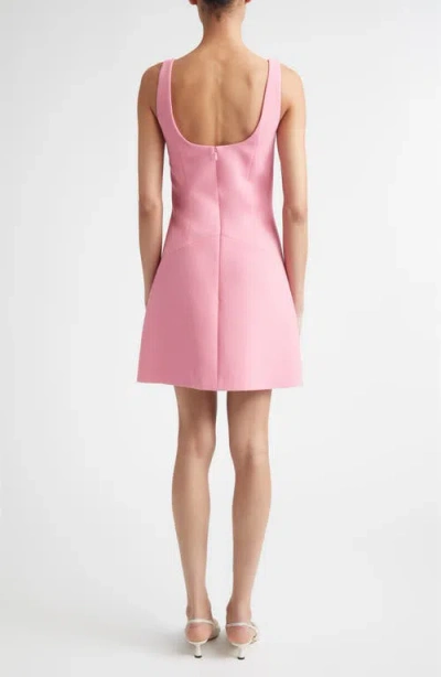 Emilia Wickstead Larvall Wool Crepe Minidress In Pink