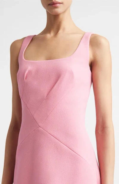 Emilia Wickstead Larvall Wool Crepe Minidress In Pink