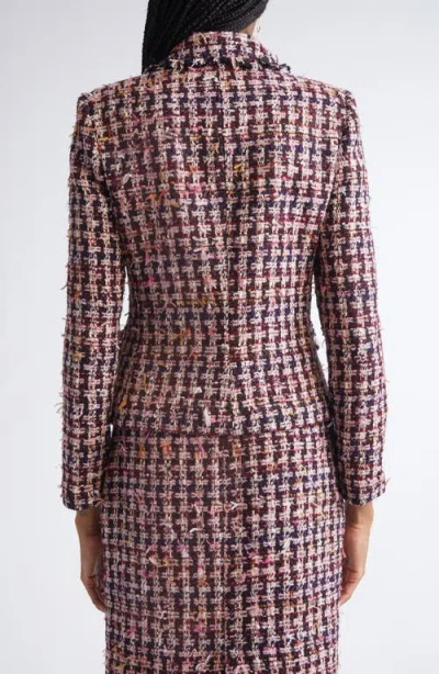 St John St. John Fringe Houndstooth Tweed Jacket In Multi