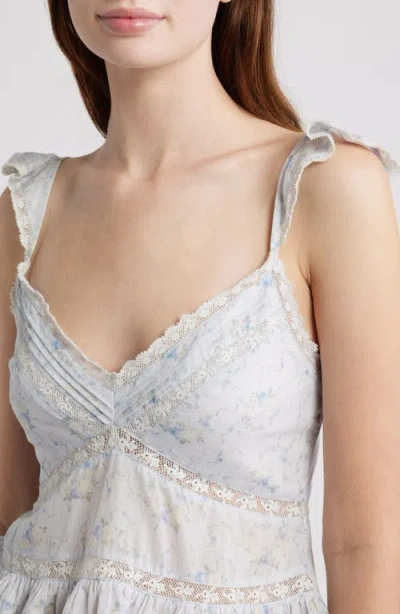 Loveshackfancy Lainie Floral Lace Peplum Camisole In Multi