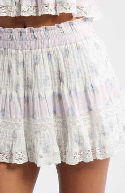 Loveshackfancy Gloriana Lace & Ruffle Miniskirt In White