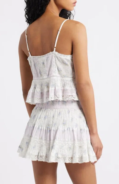 Loveshackfancy Aleni Lace Peplum Camisole In White