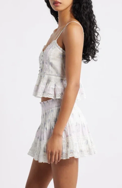 Loveshackfancy Aleni Lace Peplum Camisole In White